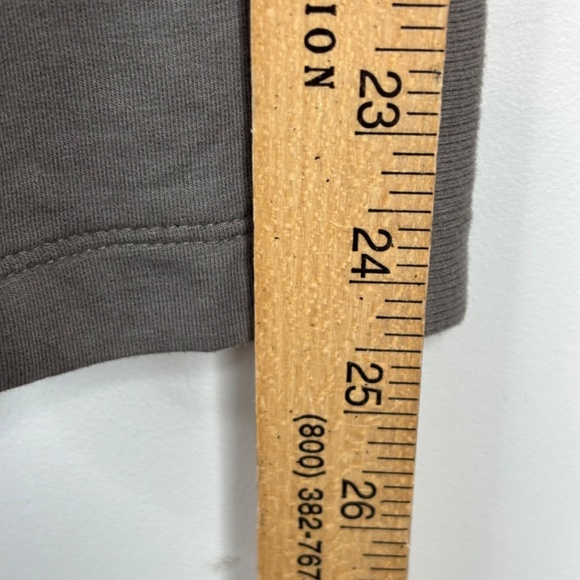 J Jill Tunic Dress XL Pima Cotton Taupe Boho Lagenlook Minimalist Classic Pocket - Picture 10 of 11